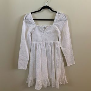 ASOS x Collusion White Summer Long Sleeve Dress